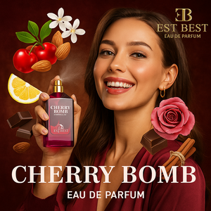 CHERRY BOMB Eau De Parfum for Women – Sweet Cherry, Almond & Jasmine Floral Perfume | EST BEST 100ml Long-Lasting Luxury Fragrance Made in UAE (EB017)