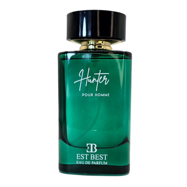 Hunter Eau De Parfum by EST BEST – green perfume bottle front view