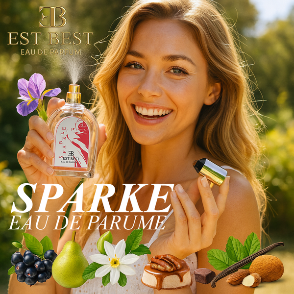 SPARKLE Eau De Parfum for Women – EST BEST | Fruity Floral Scent with Black Currant, Pear & Vanilla (EB024)