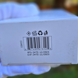 Bottom view of DELICIOUSLY YOU perfume box showing barcode, batch number, and expiry date.