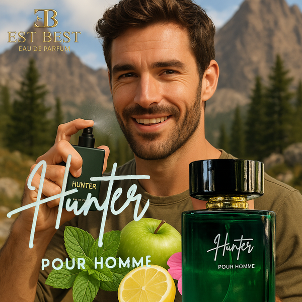 HUNTER Eau De Parfum for Men by EST BEST – 100ml Long-Lasting Fresh Citrus & Woody Cologne, Adventure Inspired Luxury Fragrance (EB011)