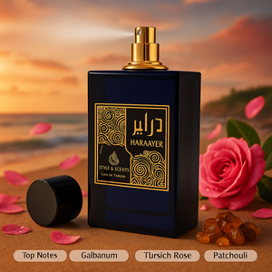 HARAAYER Eau De Parfum – Amber Floral Perfume for Women with Turkish Rose, Praline, Vanilla, Patchouli & Amber Xtreme | Elegant Warm Long-Lasting Fragrance 100ML – Made in UAE (MDO001)