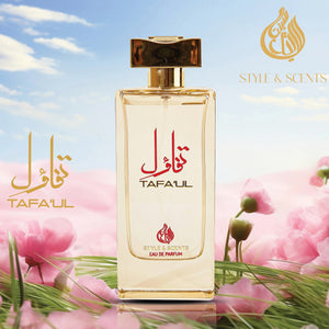 TAFA'UL is an aromatic fragrance for ladies that has a perfect and harmonious balance between floral and woody notes. 