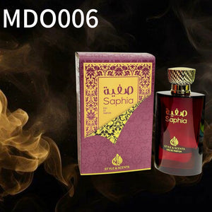 SAPHIA is a richly composed fragrance for women. The opening notes of Black Cherry, Bitter Almond, and Cherry Liquor, create a fruity and slightly bitter exotic aroma.