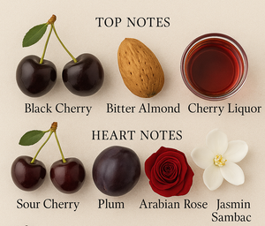 SAPHIA Eau De Parfum – Floral Gourmand Perfume for Women with Black Cherry, Rose, Almond, Vanilla, Tonka Bean & Cinnamon | Sweet, Warm & Long-Lasting Luxury Fragrance 100ML – Made in UAE (MDO006)