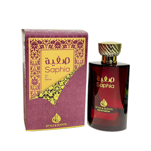 SAPHIA Eau De Parfum – Floral Gourmand Perfume for Women with Black Cherry, Rose, Almond, Vanilla, Tonka Bean & Cinnamon | Sweet, Warm & Long-Lasting Luxury Fragrance 100ML – Made in UAE (MDO006)