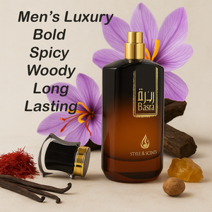 BASRA Eau De Parfum – Men’s Luxury Perfume with Oud, Nutmeg, Geranium, Vanilla & Cambodian Oud | Bold Spicy Woody Long-Lasting Fragrance 100ML – Made in UAE (MDO011)