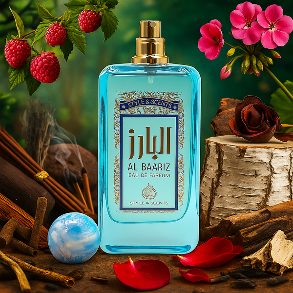 MDO013 Style & Scents AL BAARIZ Eau De Parfum (Unisex, 100ml) – Oriental Oud, Amber & Saffron Fragrance